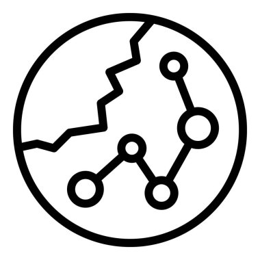 Dünya turu haritası ana hatları vektörü. Dünya seyahati