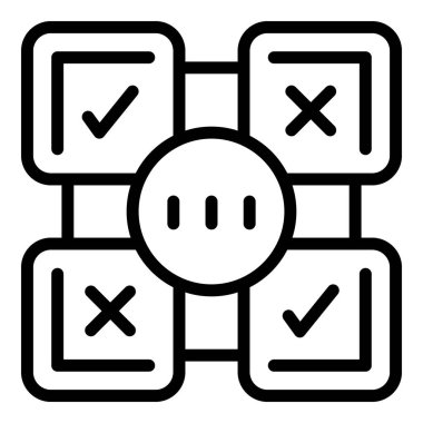 Yatırım şirketi ikonu ana hatları vektörü. Para finans