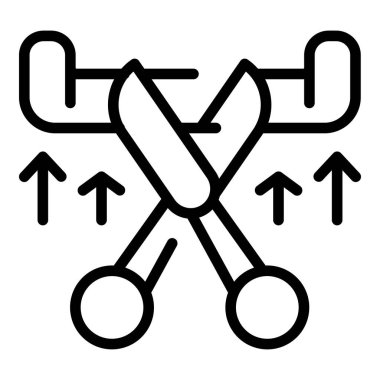 Para simgesi taslak vektörünü kes. Pazar finansmanı