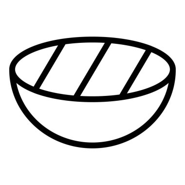 Biftek ikonu ana hatları vektörü. Izgara bbq