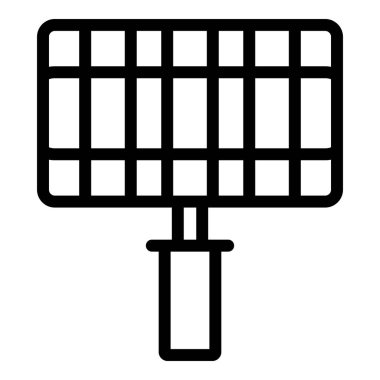 Piknik ikonu ana hatları vektörüyle ilgilen. Bbq partisi