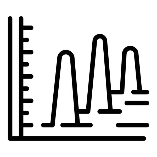 Diagrammdiagramm-Symbol Umrissvektor. Datenmarkt — Stockvektor