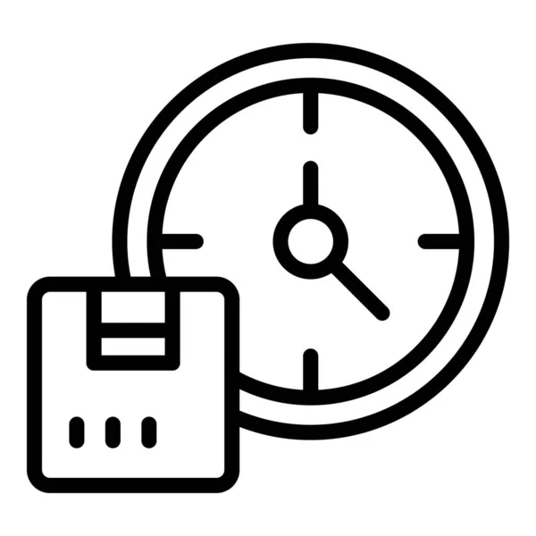 Ícone de gerenciamento de tempo de estoque vetor esboço. Inventário digital —  Vetores de Stock