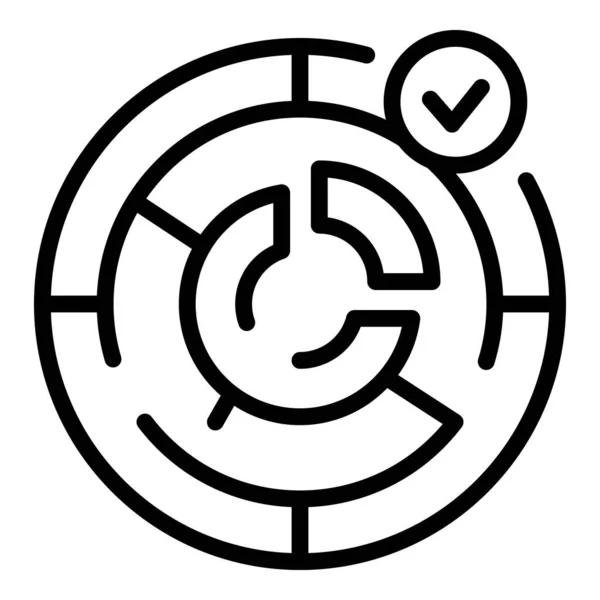 Business labyrint ikon kontur vektor. Företagsfinansiering — Stock vektor