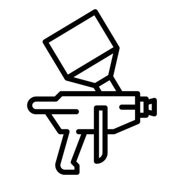 Temiz sprey ikonu ana hatları vektörü. Boya tabancası.