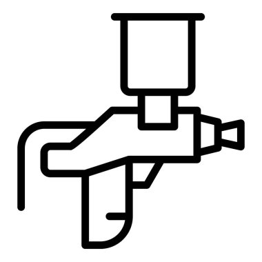 Su boyası ikon ana hatları vektörü. Hava tabancası
