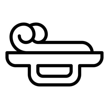 El karıştırıcı simgesi ana hatları vektörü. Çimento karıştırıcı