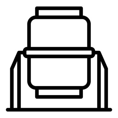 Karıştırıcı simgesi ana hatları vektörü oluşturuluyor. Beton