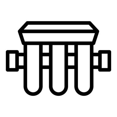 Osmosis ekipman ikonu ana hat vektörü. Su filtresi