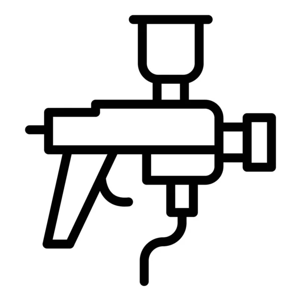 Auto Spritzpistole Symbol Umrissvektor. Karosserie — Stockvektor