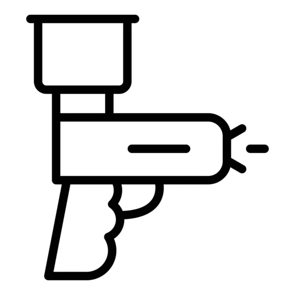 Spraypistol ikon kontur vektor. Målarbil — Stock vektor