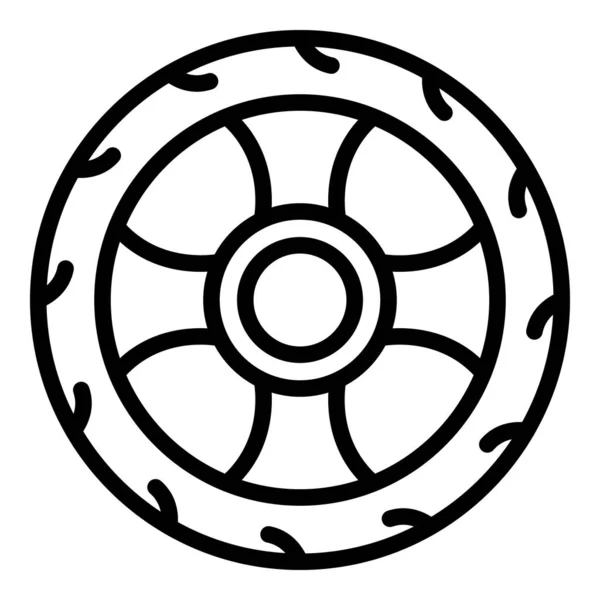 Car tyre wheel icon outline vector. Tire rim — Stock Vector