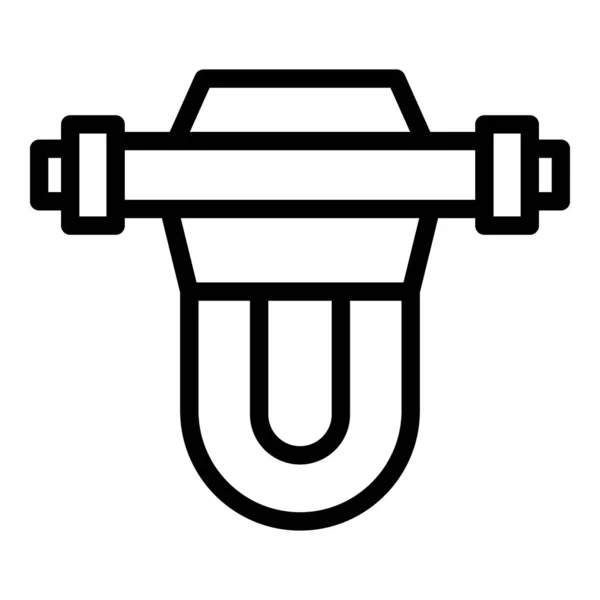 Osmosis avsaltning ikon kontur vektor. Vattenfilter — Stock vektor