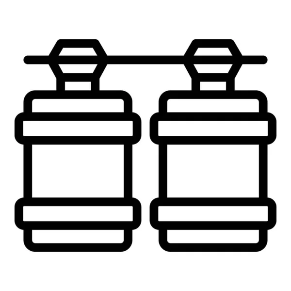 Inicio ósmosis de agua icono contorno vector. Sistema de filtro — Archivo Imágenes Vectoriales