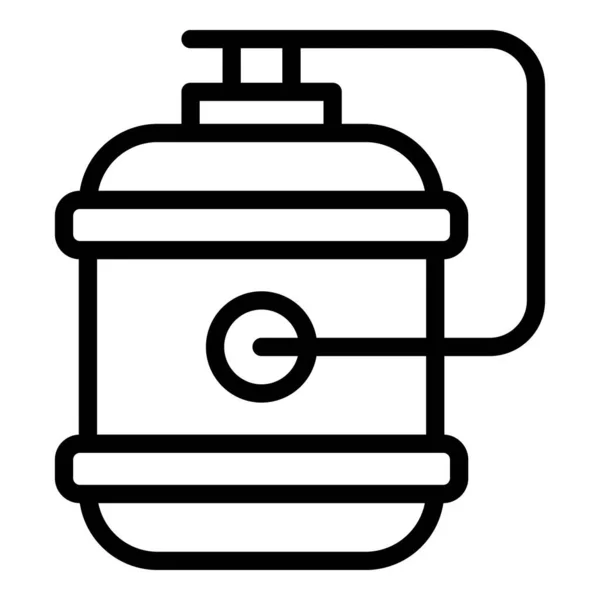 Vetor de contorno do ícone do filtro de tanque. Sistema de água — Vetor de Stock