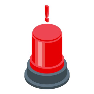 Flasher konsantrasyon ikonu izometrik vektörü. Zihin dengesi