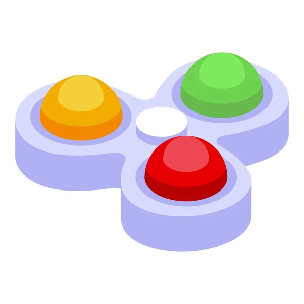 Fidget speelgoed icoon isometrische vector. Poppenspel — Stockvector