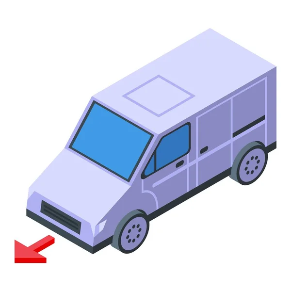 Ícone de entrega do caminhão vetor isométrico. Frete grátis — Vetor de Stock