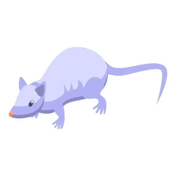 Icono del ratón de laboratorio vector isométrico. Animales de las ratas — Vector de stock