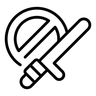 Şiddet dövüş ikonu ana hatları vektörü yok. Okul kabadayısı