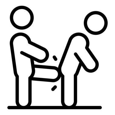 Çocuk kabadayı ikon taslak vektörü. Okul şiddeti