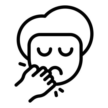 Çocuk okulu şiddet ikonu ana hatları vektörü. Çocuk öğrenci