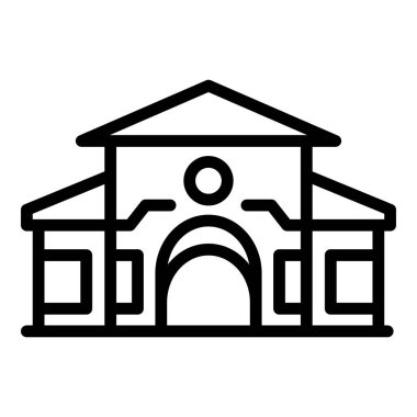 Okul şiddeti ikonu ana hatları vektörü. Zorbalık.