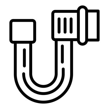 Tesisatçı temizleme ikonu ana hat vektörü. Ev servisi