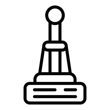 Modern zemin paspas ikonu ana hatları vektörü. Ev servisi