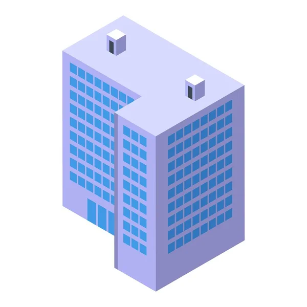 Stílus többszintes épület ikon izometrikus vektor. Városi ház — Stock Vector