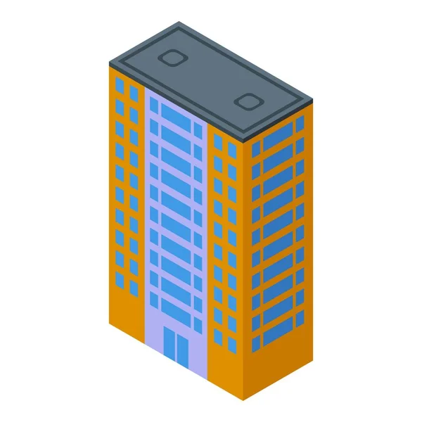 Tető multistóriás épület ikon izometrikus vektor. Városi ház — Stock Vector
