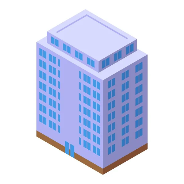 办公楼多层图标等距矢量.城市住房 — 图库矢量图片