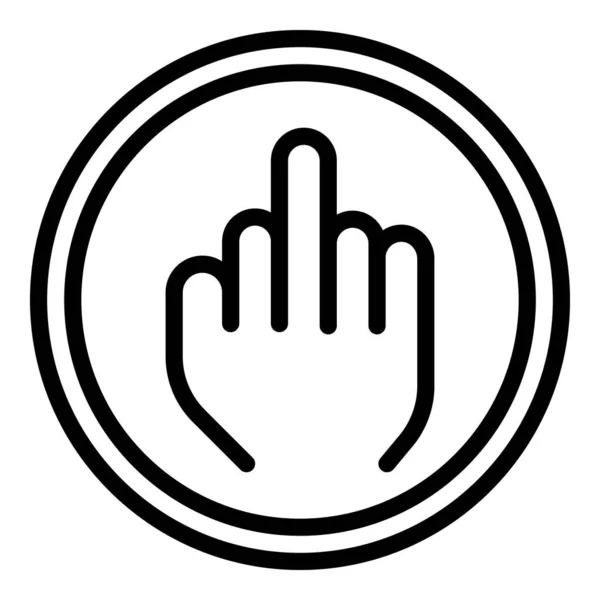 Finger zeigen Gewalt-Symbol Umrissvektor. Schultyrann — Stockvektor