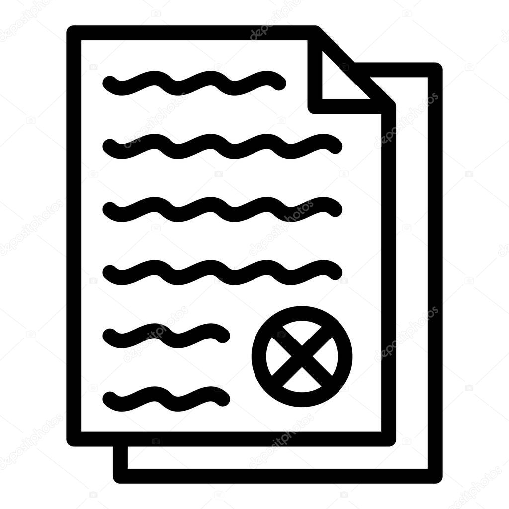 Bully letter icon outline vector. Child violence