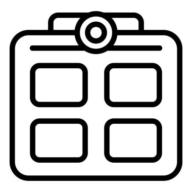 Grup webinar simgesi ana hatları vektörü. Çevrimiçi video