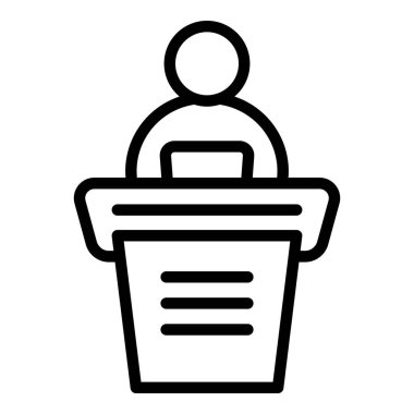 Hoparlör simgesi ana hat vektörü. Video konferansı