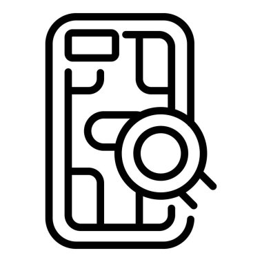 Film kutusu ikon ana hat vektörünü korur. Telefon kılıfı