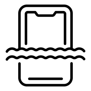 Cep telefonu dosya ikonu ana hatları vektörü. Telefon kılıfı