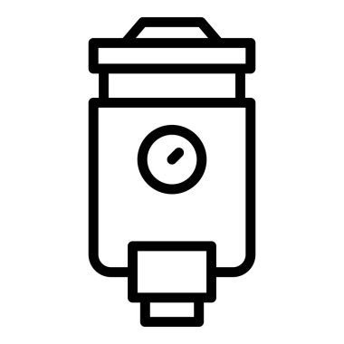 Kazan gazı ikonu ana hatlı vektör. Ev ısıtıcısı