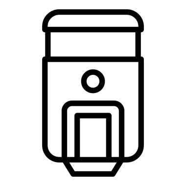 Gaz kazanı kilowatt ikon ana hat vektörü. Ev ısıtıcısı