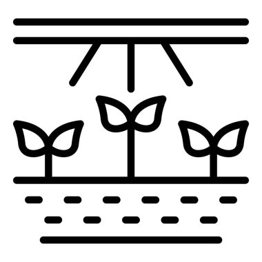 Bitki sulama ikonu ana hat vektörü. Su sistemi