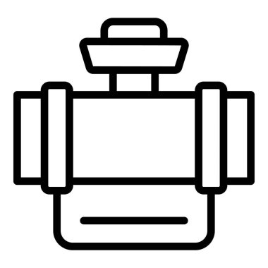 Boru hortumu sistemi simgesi ana hat vektörü. Su damlası