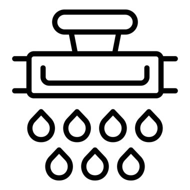 Su damlası boru ikonu ana hat vektörü. Sulama sistemi