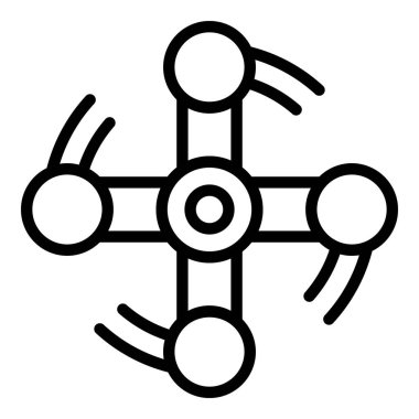 Otomatik su sulama ikonu ana hat vektörü. Damlatma sistemi