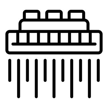 Otomatik çiftlik ikonu ana hatları vektörü. Su sistemi