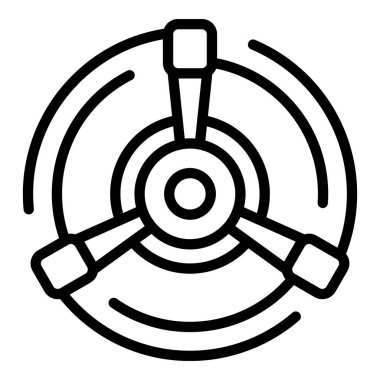 Su bahçesi ikon ana hat vektörü. Damlatma sistemi