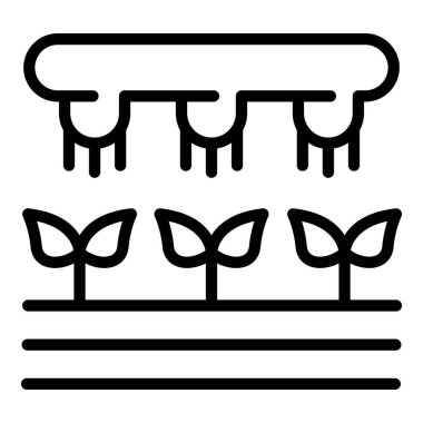 Sulama sistemi simgesi ana hatları vektörü. Su damlası