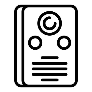 Görüntü dahili alarm simgesi ana hatlı vektörü. Telefon sistemi