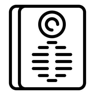 Kardeş video dahili iletişim simgesi ana hat vektörü. Kapı sistemi