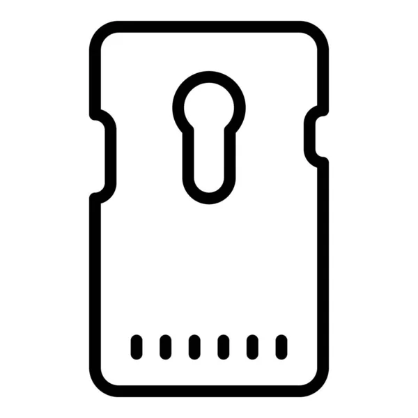 Ícone da caixa do telefone impermeável vetor esboço. Capa de Smartphone — Vetor de Stock